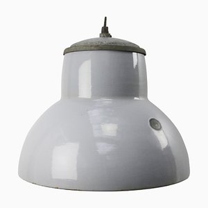 Dutch Industrial Grey Enamel Pendant Lamp from Philips