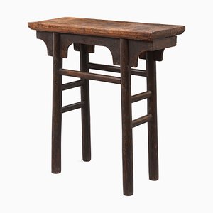 Antique Chinese Elm Plank Top Wine Table