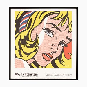 Roy Lichtenstein, Girl with Hair Ribbon, Affiche de l'Exposition Guggenheim