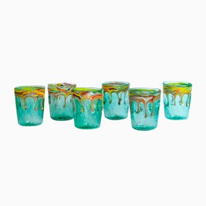 Bicchieri vintage in vetro di Murano di Maryana Iskra per Ribes Studio, Italia, set di 6