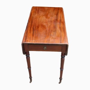 Mahogany Pembroke Table with Drawer, 1900s
