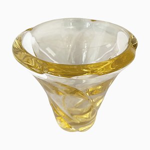 Yellow Glass Champagne Bucket from Daum, Paris, 1960s