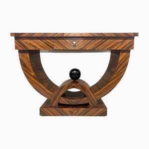 Art Deco Rosewood Console Table, 1980s