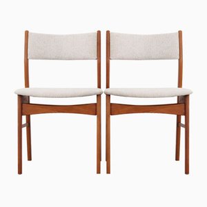 Danish Beech Chairs, 1970s, Set of 2