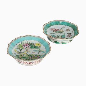 Floral Porcelain Bowls, Set of 2