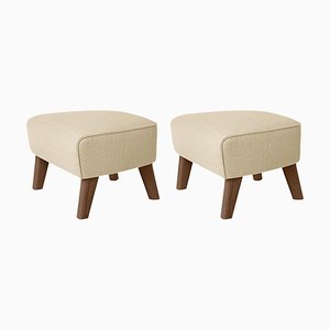 Sand and Smoked Oak Sahco Zero Footstool from By Lassen, Set of 2