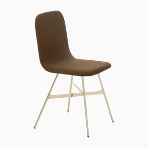 Gold Upholstered Broce Tria Dining Chair by Colé Italia