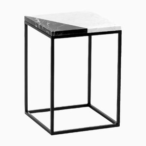 Small Black and White Cut Side Tables by Un’common, Set of 2