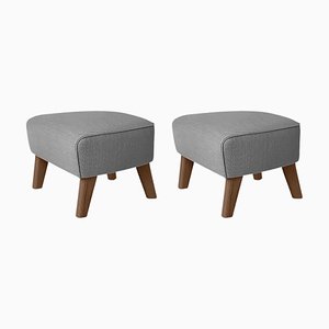 Grey and Smoked Oak Sahco Zero Footstools from by Lassen, Set of 2