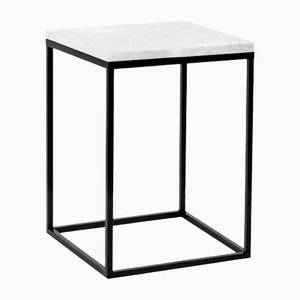 Small White Pillar Side Table by Un’common