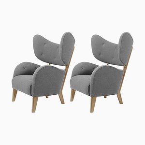 Grey Raf Simons Vidar 3 Natural Oak My Own Chair Lounge Chair from By Lassen, Set of 2