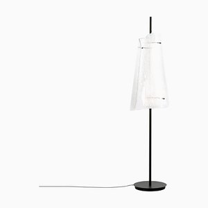 Transparent Black Bent Two Floor Lamp by Pulpo