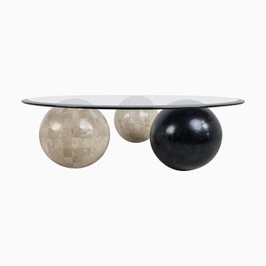 Tesselated Stone Sphere Coffee Table, 1980s