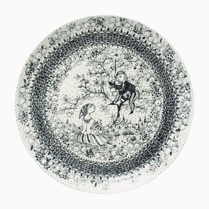 Danish Decorative Ceramic Wall Plate by Bjørn Wiinblad for Nymolle