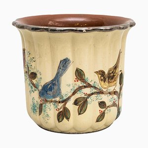 Ceramic Hand-Painted Planter by Catalan Artist Diaz Costa, 1960s