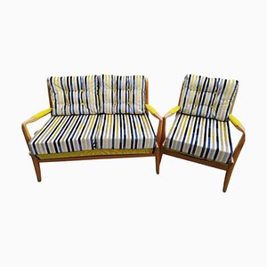 Mid-Century Settee and Armchair from Cintique, Set of 2