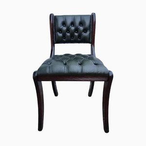 Leather Chesterfield Library Chair in Dark Green by Beresford and Hicks
