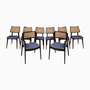 Mid-Century Habeo Dining Chairs with Cane Back, 1960s, Set of 8