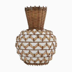 Brown and White Siv Hanging Lamp
