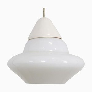 Milk Glass Mway Pendant Lamp with Plastic Shade