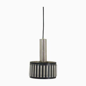 Pendant Lamp with Cylindrical Black Metal Shade from Schmahl & Schulz