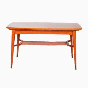 Mid-Century Foldable Walnut Side or Dinner Table Model: EM From Emmaboda Furniture
