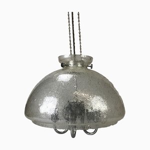 Lámpara de techo era espacial Mid-Century de vidrio de Doria Leuchten