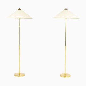 Brass Floor Lamps, 1950s, Set of 2