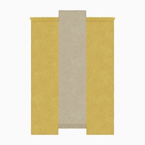 Tapis Rectangulaire Taupe/Moutarde de Marqqa