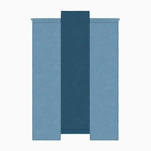 Blauer rechteckiger Teppich von Marqqa