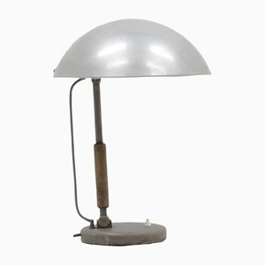 Lampada da scrivania Bauhaus in metallo nudo di Karl Trabert per Schanzenbach, Germania, anni '30