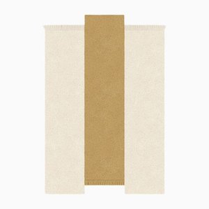 Tapis en Forme de Rectangle Blanc/Naturel de Marqqa