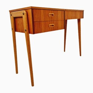 Mid-Century Danish Modern Teak Vanity Table by Fröseke for Ab Nybrofabriken, 1960s