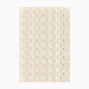 Tapis Texturé Rectangle Blanc de Marqqa