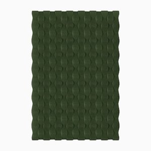 Dark Green Rectangle Textured Rug from Marqqa