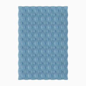 Light Blue Rectangle Textured Rug from Marqqa