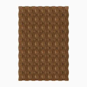 Brown Rectangle Textured Rug from Marqqa