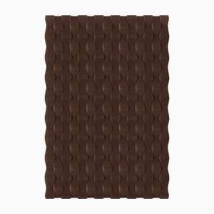 Strukturierter Chocolate Rechteckiger Teppich von Marqqa
