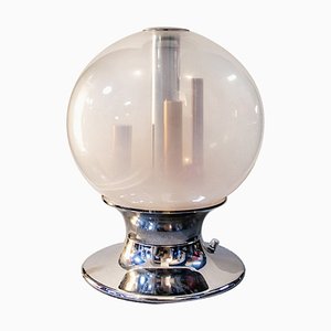 Lampe de Bureau en Verre et Chrome de Selenova, Italie, 1970