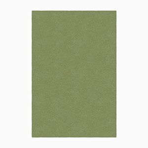Alfombra lisa rectangular en verde claro de Marqqa