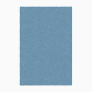 Hellblauer Rechteckiger Uni Teppich von Marqqa