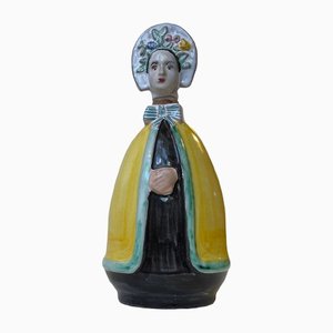 Ceramic Figural Dressed Woman Decanter by Johgus Bornholm, 1950s