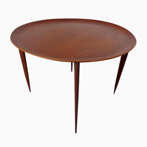 Teak Tray Side Table by H. Engholm & Svend Åge Willumsen for Fritz Hansen, 1960s