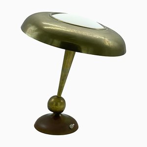 Lámpara de mesa italiana de latón de Oscar Torlasco para Lumi, años 50