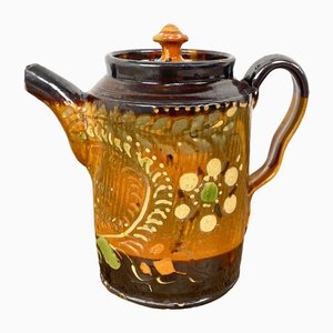 18th Century Glazed Terracotta Tea Pot, Germany