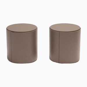 Top Grey Bedside Tables by Ludovica & Roberto Palomba for Lema, Set of 2