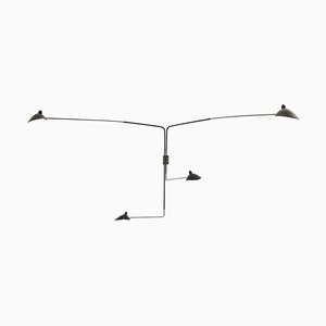 Sconce 4 with Rotating Straight Arms by Serge Mouille