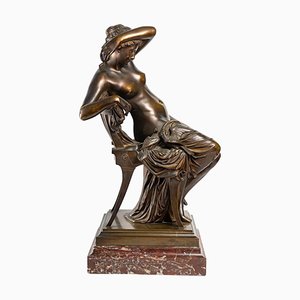 19th Century Nude on the Chair Bronze