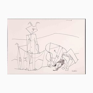 Después de Pablo Picasso, Centaures Fight, Photolithograph, años 60