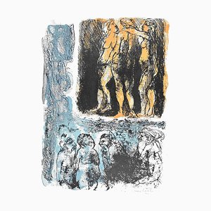 Carlo Mattioli, Bathers, Original Etching, 1970s